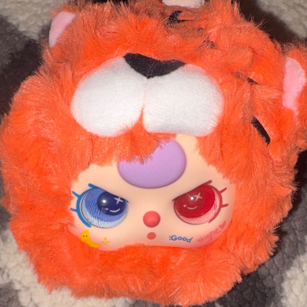 New Baby Three Together Series Zipper Bag With Special Eyes - Tiger NWOB